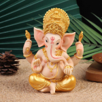 Kuldne Lord Ganesha Buddha kuju Elevandijumal skulptuurid Ganeshi kujukesed