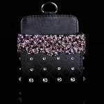 Bling Crystal Rhinestone auto &otilde;huava taskukoti hoiukarbi korraldaja universaalne nahast auto mobiiltelefoni prillide hoidja roosa