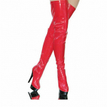 Naiste tantsunahast saapad Must lakknahast silinder Naiste saapad 15cm k&otilde;rge kontsaga &uuml;le p&otilde;lve Saapad Pole tantsukingad 39