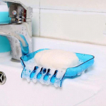 4-v&auml;rviline vannitoa seebi &auml;ravoolu hoiukast k&ouml;&ouml;givalamu kast Kosmeetika plastist hoiurest Svamm seebi &auml;ravool sinine