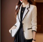 Naiste kevadine ja s&uuml;gisene pikkade varrukatega temperament ja elegantne kahe n&ouml;&ouml;biga bleiser XL beež