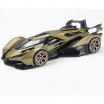 1/22 Lamborghini V12 Vision GT Gran Turismo Sulam Kontseptsioon Sportauto Mudel Valusulamist Metall Simulatsioon M&auml;nguauto Mudel Heli ja Valgus Laste Kingitus roheline