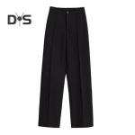 Naiste &uuml;likonnap&uuml;ksid elastsed k&otilde;rge v&ouml;&ouml;kohaga nupp T&otilde;mblukk Fly Pikad p&uuml;ksid &uuml;hev&auml;rvilised sirge laia jalaga kontoris Naiste kleit p&uuml;ksid t&ouml;&ouml;riided M pruun