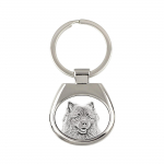 Keeshond, Dutch Barge Dog, Smiling Dutchman, - keychain with a dog, keychain with a print, personalized pendant from the Art-Dog brand