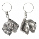 Soft-coated Wheatan Terrier - Silver-plated pendant with a dog in a decorative box, handbag decoration, backpack pendant by Art-Dog brand