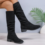 Naiste seemisnahast p&otilde;lvega k&otilde;rged Chelsea saapad keskmise kontsaga talvemood Uued k&otilde;ndimiskingad K&otilde;rged kontsad Klassikaline trend Zapatos De Mujer 35 black