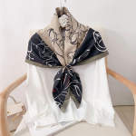 90CM Neli Aastaaega Ruudukujuline Suur Ruudukujuline Sall Luksuslik Dekoratiivne S&auml;rk Professionaalne Peapael Juuksepael P&auml;ikesekaitse Peapael 90*90