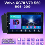 2 DIN Android Carplay autoraadio Volvo XC70 V70 S60 jaoks 1998&ndash;2009 Multimeediumipleieri peaseade Stereo GPS Navigatsioon BT WIFI 2+32GB 1+16GB