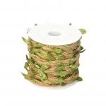 Simulatsioon lehed n&ouml;&ouml;r Roheline leht Rattan Wax Line K&auml;sitsi valmistatud dekoratiivne punutise materjal Lehed K&ouml;is DIY protsessi n&ouml;&ouml;r Green twine (10 m/roll)