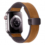 Nahast + silikoonrihm Apple'i kellarihmale 49 mm 44 mm 45 mm 41 mm 46 mm 40 42 mm magnetk&auml;ev&otilde;ru iwatch seeria 10 9 8 SE 7 Ultra 2 38mm 40mm 41mm