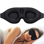 Silmamask magamiseks 3D kontuuridega silmsidudega n&otilde;gusa vormitud &ouml;ise une mask, mis varjab valgust naiste ja meestega must
