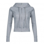 S&uuml;giskevadine naiste mantel kapuutsiga pingutusn&ouml;&ouml;r pikkade varrukatega taskud lukuga kinni keeratavad elastsed manseti &auml;&auml;ris Slim Fit sportkapuuts vabaaja igap&auml;evaseks kandmiseks jakk S hall