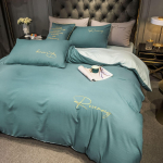 Paksenatud Tikitud Voodipesu Neljaosaline Tekikate, Linalaud, &Uuml;hiselamu Tekk Kolmeosaline Komplekt 1.2m bed gray
