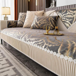Hollandi Velvet Jacquard Diivankatted Diivanid R&auml;tik Libisemisvastane Pehme Diivanikaitse Libisemiskaitse Diivanitekk Elutoa Kollane serv 110x210cm 1pcs