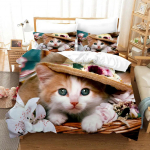 Kasside Tekikotikomplekt Kassis&otilde;bra Kingitused Voodipesu Naistele Armas Kutsika Mustriga Magamistoa Sisustus &Uuml;heinimesevoodi Kahekohaline Queen King Suurus Tekikott 70x133cm 2pcs