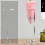 Elektriline piimavahustaja vahustaja kohvivahu munavahutaja segaja mini kaasaskantav segisti joogisegisti k&ouml;&ouml;givispli t&ouml;&ouml;riistad tarvikud CN roosa