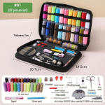 &Otilde;mbluskomplekt: N&otilde;elad, n&ouml;&ouml;pn&otilde;elad, niit, heegeln&otilde;elad &ndash; kaasaskantav t&ouml;&ouml;riistakomplekt koduseks kasutamiseks 97 pieces, double-layer, 24-color thread rolls