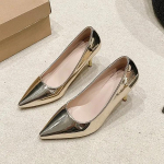 Suurused Naiste Kingad 2024 Uued Terava Otsaga Pumbad L&auml;ikiv Lakknahast Kleidi K&otilde;rged Kontsad Kingad Pulmakleidikingad Zapatos De Mujer 34
