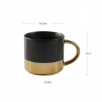 Euroopa luksuslik kuldse k&auml;epidemega kohvikruus Keraamiline kohv Tee Piim Joogin&otilde;ud Kruusid, Portselankruusid Personality Coffee Cup