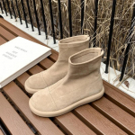 Suede Ankle Boots Naiste Madalad Vabaajajalatsid Naine 2025 Trend Talvised Tossud Jalutamiseks Disainer Gooti Lumi Chelsea Botas De Mujer 35 beež