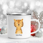 Personaliseeritud lastekruus Beebikink Kingitused Emailkruus Metsloomad Emailist matkakruusid nimega Kingitused lastele 360ml