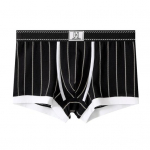 Bokseri aluspesu 3D r&auml;tsepat&ouml;&ouml; U kumerad kotid Hingavad elastsed Slim Fit Bokserid Triibuline Print Mugavad hingavad l&uuml;hikesed p&uuml;ksid Alusp&uuml;ksid L must