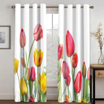 Valmis tulpkardinad akende kaunistamiseks V&auml;ikesed kardinad Elutuba K&ouml;&ouml;k Emadep&auml;eva kingitus Uus mood Erinevad mustrid W55 X H120cm X 2&HOOK