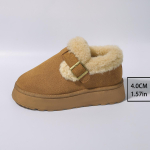 Naiste suures suuruses karusnahast fliisist &uuml;he jalaga puuvillased kingad vabaaja l&uuml;hikese toruga &uuml;hev&auml;rvilised k&auml;snkoogid paksu tallaga lumesaapad kingad 36-42 36 must