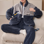 Meeste Talvine Soe Magamisriiete Pidžaamakomplekt Meeste Flanellist Pidžaama &Ouml;&ouml;riided Koduriietus Samet Korallfliis 6XL Suur Suurus Pijama 3XL