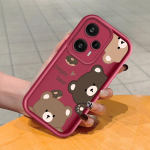 Pehme silikoonist ruudukujulise redeliga printimismustriga telefoni korpus, t&auml;iskaanega kaamera p&otilde;rutuskindel kaitse kummist &uuml;mbris Xiaomi Redmi jaoks Xiaomi Mi 11 Lite 5G pruun