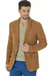Meeste Pruun Suede Nahast Bleiser Ehtne Pehme Lambanahk K&auml;sit&ouml;&ouml; Klassikaline Slim Fit S pruun