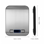 5/10KG digitaalne k&ouml;&ouml;gikaal, roostevabast terasest kaasaskantav k&ouml;&ouml;gikaal, LED-ekraan elektrooniliste ehete k&uuml;psetamise kaalud 5Kg valge