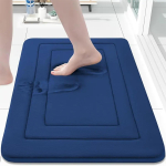 Paksenatud flanellist imav p&otilde;randamatt sissep&auml;&auml;sumatt vannitoamatt sissep&auml;&auml;su libisemisvastane matt sissep&auml;&auml;su uksematt tualetimatt 40cm x 60cm sinine