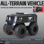 1/24 Sherp Valatud ATV Veoauto Mudel Maastikus&otilde;iduk Heliga ja Valgustusega Laste Kingitus 1/24-Size:15*11*11cm must