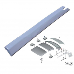 5-osaline vasakpoolne kabrioletikatuseliistu + klambrite komplekt BMW E93 335i F83 F33 420i jaoks 54377184037 54377187747 CHINA