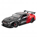 1/24 Nissan GTR R35 Pihustatud Superauto Sulamist Auto Mudel Heli ja Valgusega Laste M&auml;nguasi Kogumisobjekt S&uuml;nnip&auml;evakingitus must