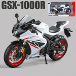Suur suurus 1/9 Suzuki GSX-1000R sulamist v&otilde;idus&otilde;idumootorratta mudel Diecasts T&auml;navasportmootorratta mudel Simulatsioon Laste m&auml;nguasjad Kingitused valge