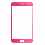 Vitre &eacute;cran de fa&ccedil;ade rose + adh&eacute;sif pour Samsung Galaxy Note N7000