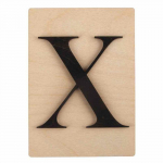 Lettres en bois d&eacute;co - Non sp&eacute;cifi&eacute; - X - 14,9 x 10,5 cm - Noir - Int&eacute;rieur