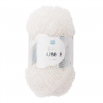 Pelote CREATIVE BUBBLE - Rico Design - 001 Blanc - 100% polyester - 50g - Crochet n&deg;4