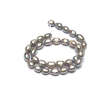 1 string, hallid kunstp&auml;rlihelmed 36 cm - elegantsed k&auml;sitsi valmistatud ehted naistep&auml;evaks, v&otilde;idup&uuml;haks, kingitused, ideaalne kingitus talle, pruudi aksessuaarid 1String-0.4-0.5cm-36cm hall