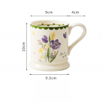 Retro keraamiline kruus K&otilde;rge v&auml;limusega Tulbipaar Veetass Kodu Keraamiline Tass Kontori kohvitass Kingitus 301-400ml