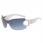 Y2K Millennium Raamita Metallist P&auml;ikeseprillid - Stiilsed &Uuml;lisuured Naiste Euroopa & Ameerika Disain P&auml;ikesekaitsega