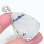 Rainbow Moonstone Handmade 925 Sterling Silver Gift Pendant 2.13 h5k08