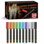 10 v&auml;rvi/komplekt Ajutine t&auml;toveeringupliiats Inimkeha grafiti Simuleeritud kehanaha T&auml;toveering V&auml;rvijoonistus Pestav markerpliiats 10pcs