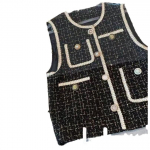 Kevadised ja s&uuml;gisesed uued mudelid, kanna tviidi v&auml;liskihti koos vestiga naiste v&auml;lismaise stiili jaoks, vanust v&auml;hendav l&uuml;hike vestjakk S