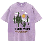 Desert Vibes Feelthesunset T-s&auml;rgid Meeste Vigor Puuvillane T-s&auml;rk Originality mustriga T-s&auml;rk Normcore hingav l&uuml;hikeste varrukatega S