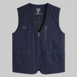 Suur suurus 8XL Vaba aja vest meestele, mitme taskuga, hingav, v&auml;li-spordijakk, vaba aja vest meestele XXXL sinine