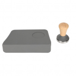 2 tk Kohvi Tampimismatt Integreeritud Silikoon Kohvi 90 Kraadise Nurga Tampimismatt koos Tamperiga Pruun 51mm / 2.01in Tamper hall v&auml;rv