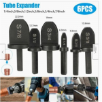 Uus! 6 tk laiendustoru &otilde;hukonditsioneer vasktoru laienduslaager terasest p&uuml;gamist&ouml;&ouml;riistade puuritera komplekt 6pcs expander